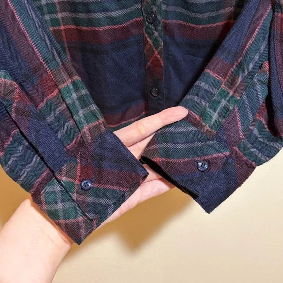 Rails Hunter Marine Rose Teal Plaid Flannel Button Down Long Sleeve Shirt Small - Picture 7 of 10
